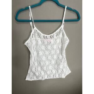 Bella Venice Lucy White Lace Top Sheer Babydoll Coquette Fairy Y2K Sz M